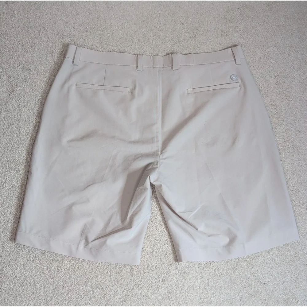 G/FORE Maverick Golf Shorts Mens 36 Khaki Performance Golf Stretch Chino